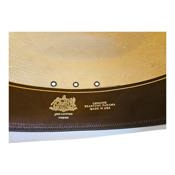 NWOT Stetson Maddock 10X Cowboy Straw Hat in Natural Cream Color (Size: 7) - Picture 11 of 12